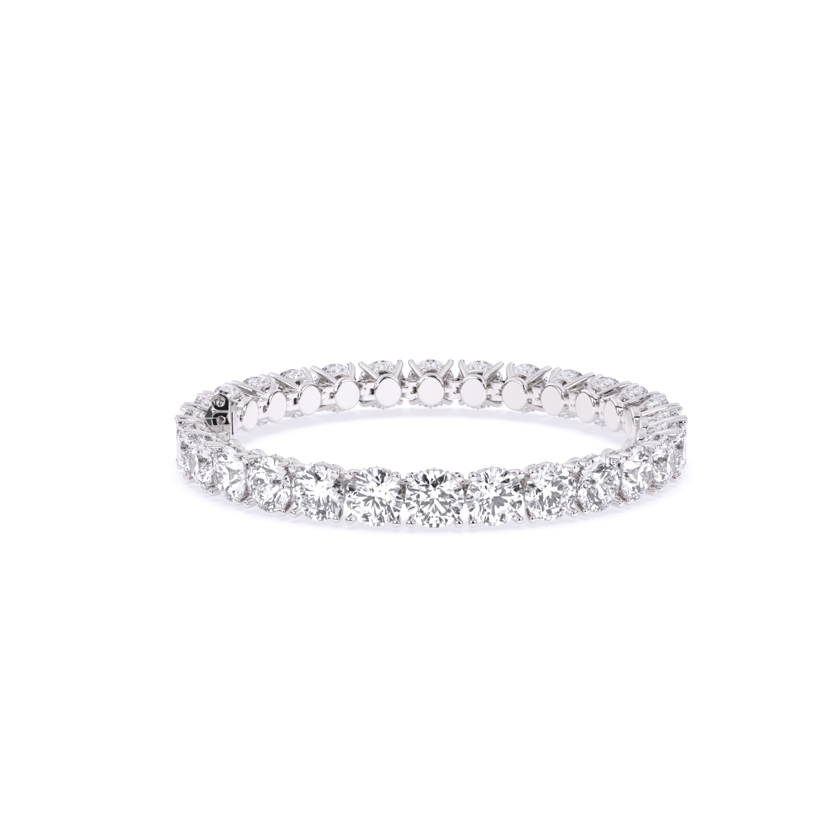 Round Solitaire Diamond Tennis Bracelet